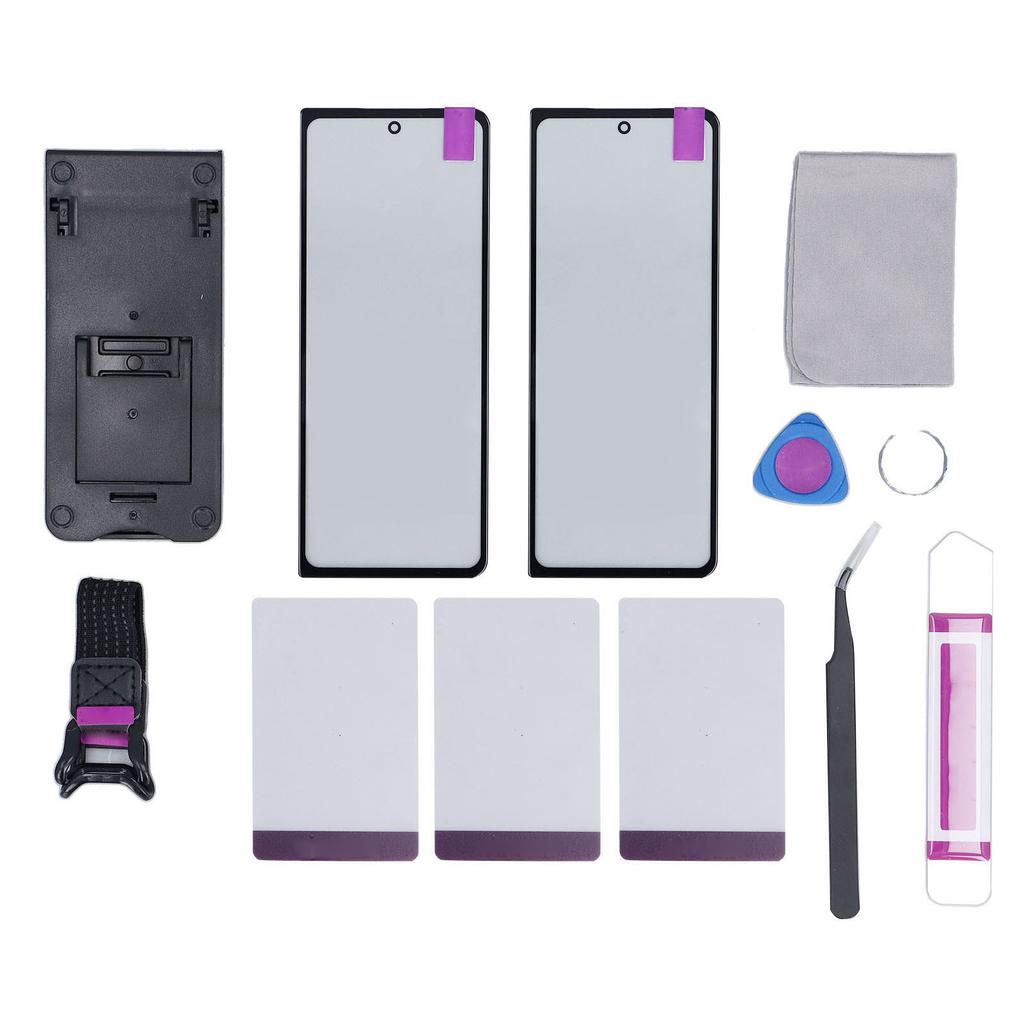 2 STÜCKE Bildschirmersatz für Galaxy Z Fold 4 5G F936 Telefon Front-Außenlinse Glasbildschirm mit OCA