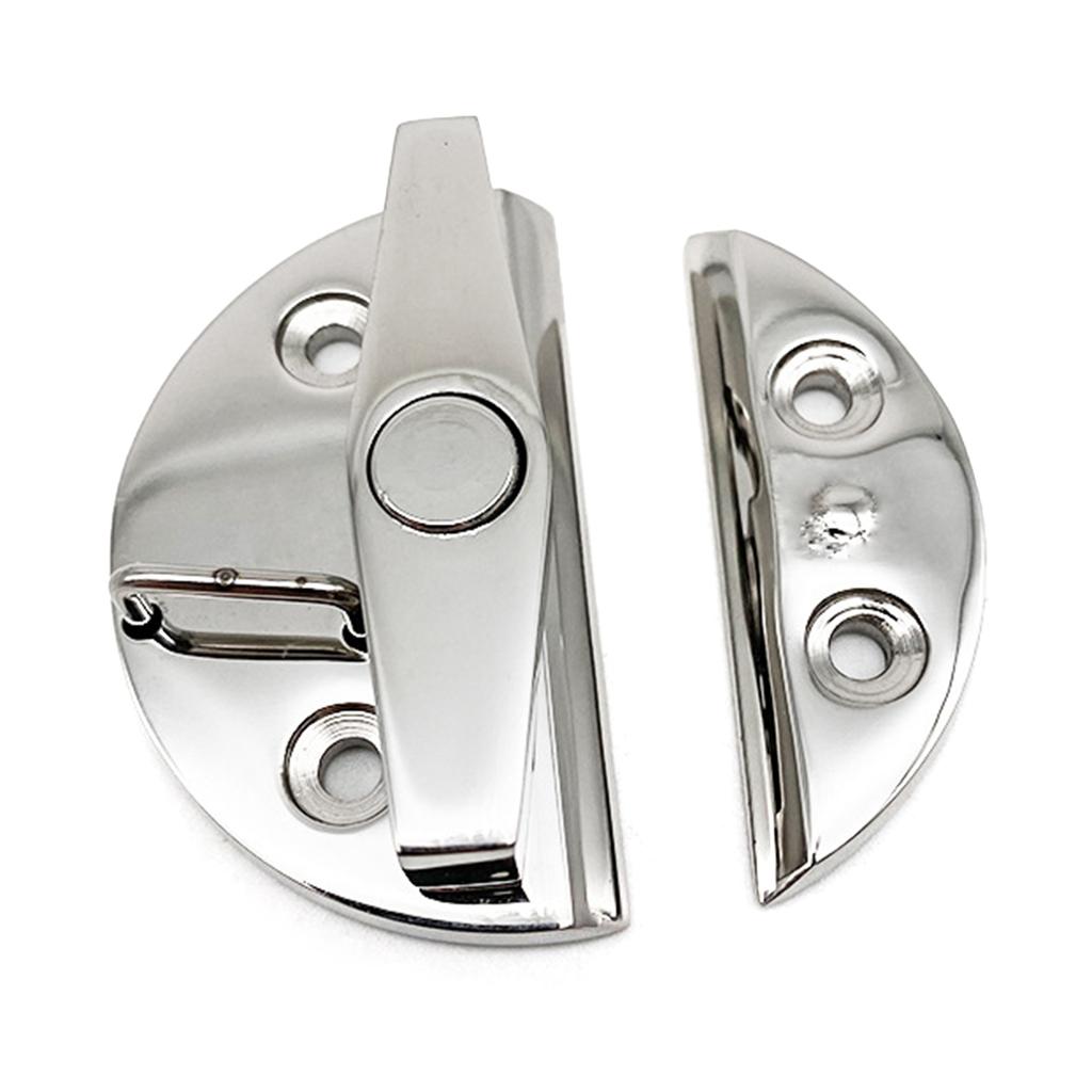 Marine Grade Stainless Steel Door Latches 180 Degree Rotating Knob with Push Button Closure for Boats & Storage Solution