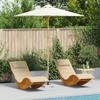 Garden Sun Umbrella Cream White Ø 240 X 260 Cm Bamboo