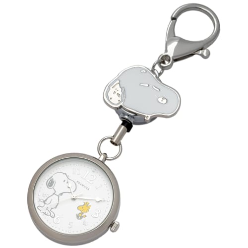 

Полевые женские аналоговые карманные часы с брелоком, часы-эполеты Snoopy, серебристые, PNT045-1