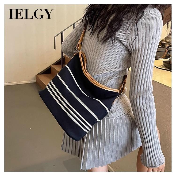 IELGY Casual Plaid Bucket Bag All-Match One-Shoulder Large-Capacity