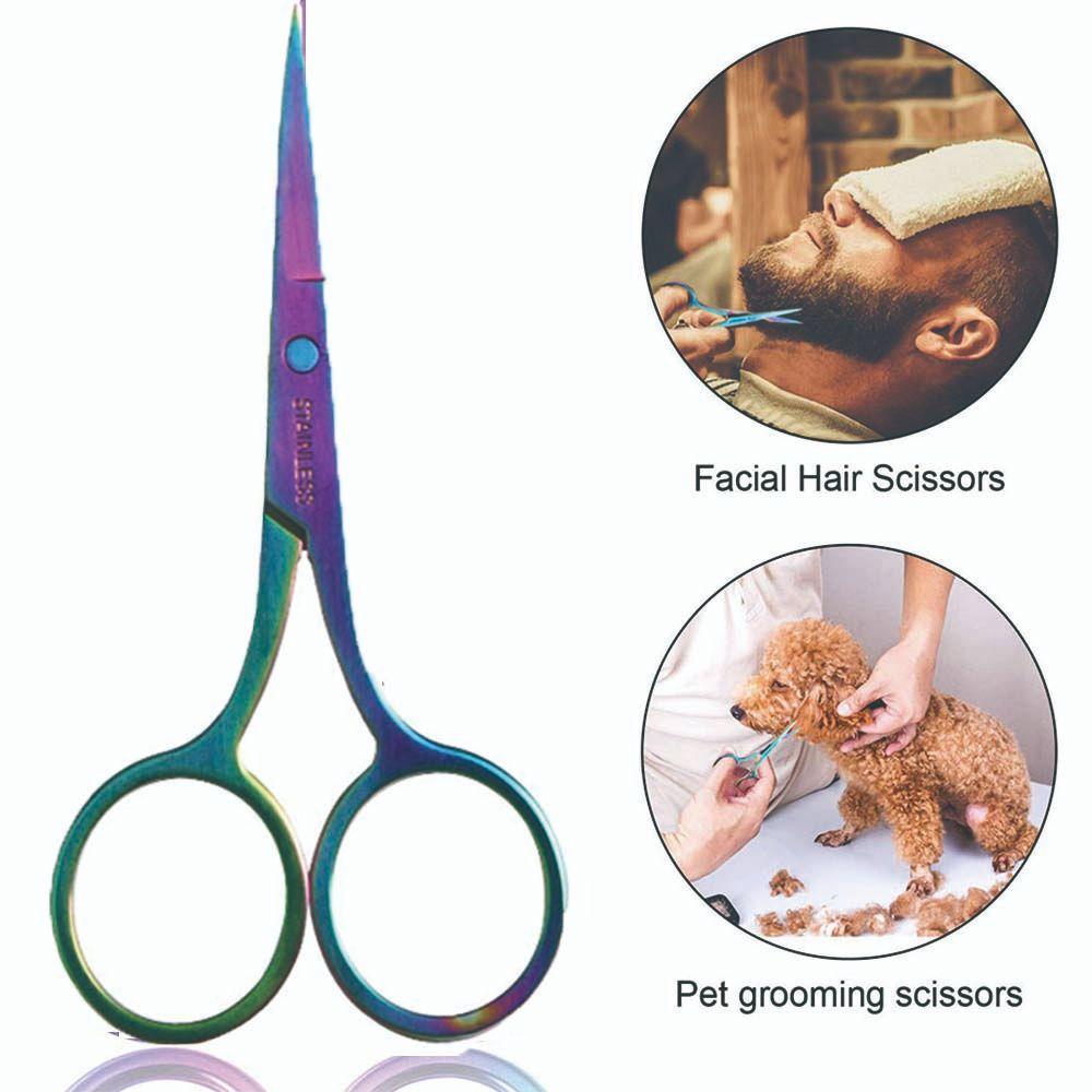 Scissor Makeup Tool Eyelash Trimmer Nose Hair Cutter Facial Hair Remove Pointed Eyebrow Scissor