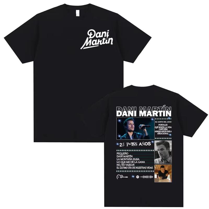 Dani Martin Ptos Anos Graphic T-shirts Men Women Fashion Classic Trend Tee Shirt Man High Quality Oversized Cotton T Shirts