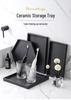 Nordic Ceramic Towel & Washbasin Storage Tray for Bathroom & Hotel Decor