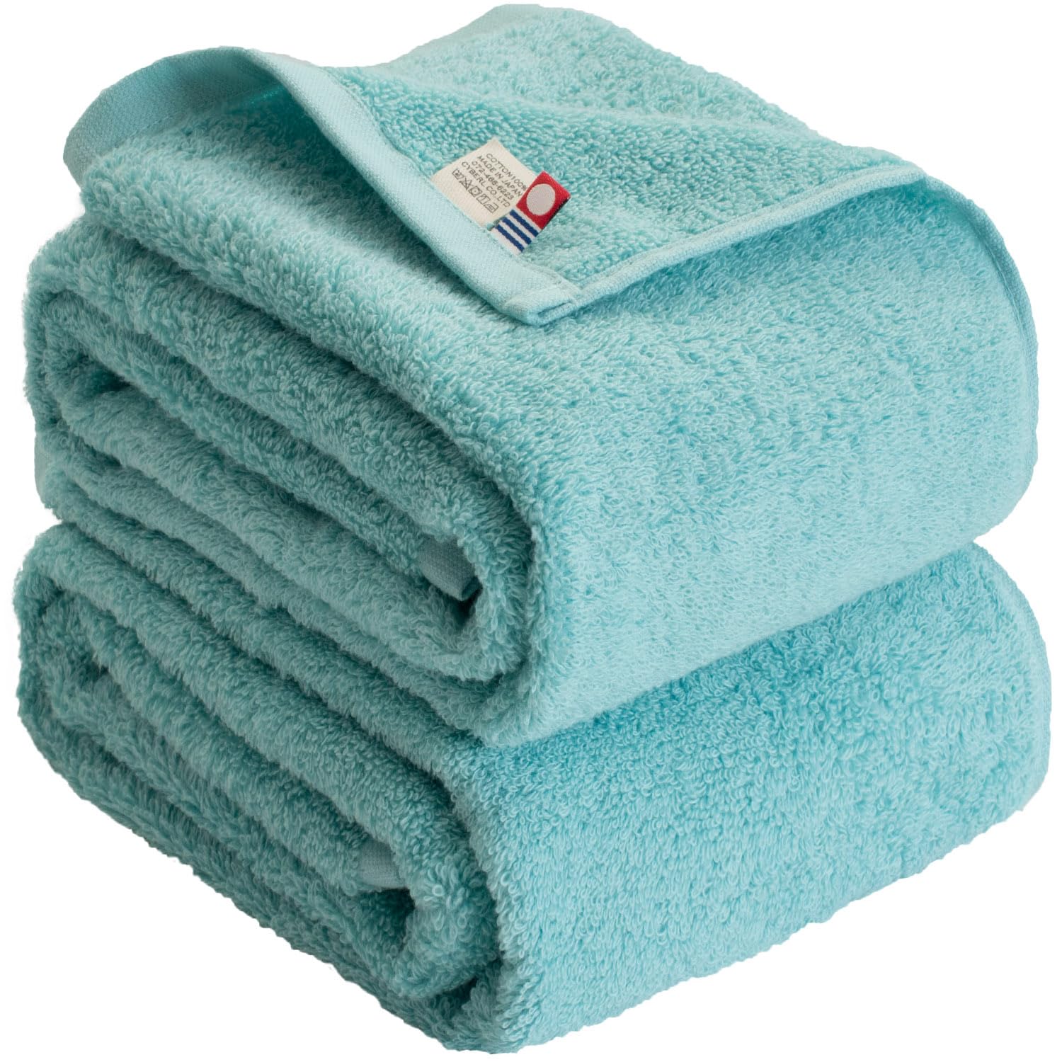 

RUN TOWEL Imabari Certified Compact Bath Set of 44 x 110cm Mini Bath Towels Towels, 2, Approx. (Turquoise/Turquoise), Absorbent, Small,