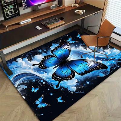1PC Butterfly Clouds Extra Large Non Slip Floor Carpet, Office, Family, Bedroom, Studio Large Area Rug Indoor Rugs