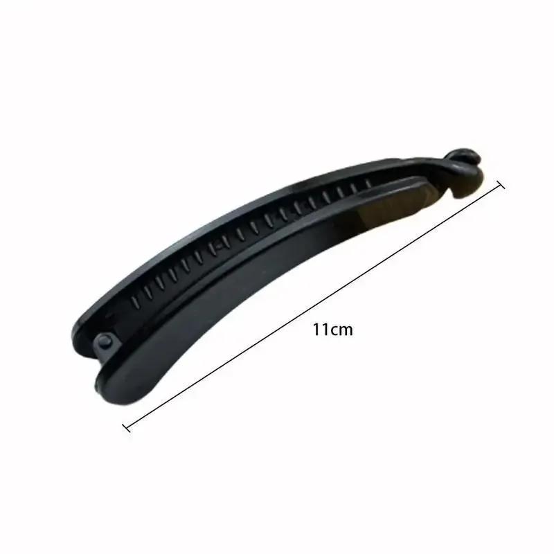 

11см Черная Круглая Заколка-банан Корейский Стиль Женская Леди Скранчи Хвост Расческа Модные Заколки для Волос 2025 Ленивые Аксессуары чёрный