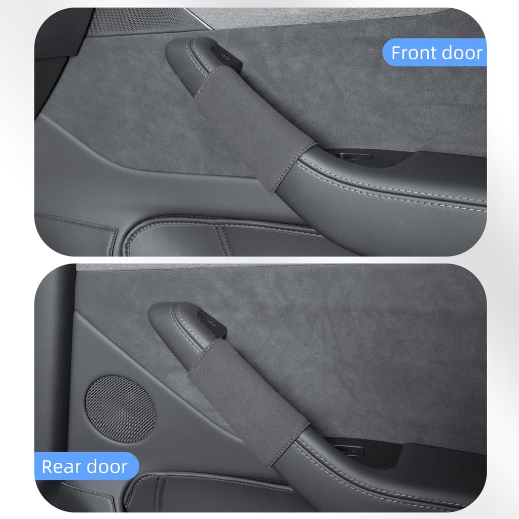 For Tesla Model Y Juniper/Model 3 Highland Interior Door Handle Protective Cover, Car Handle Protective Cover Accessories