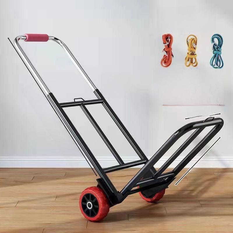 Portable Hand-Pulled op Cart Foldable Cargo very Vehicle Lightweight Household Vegetable Bung Transport Tool