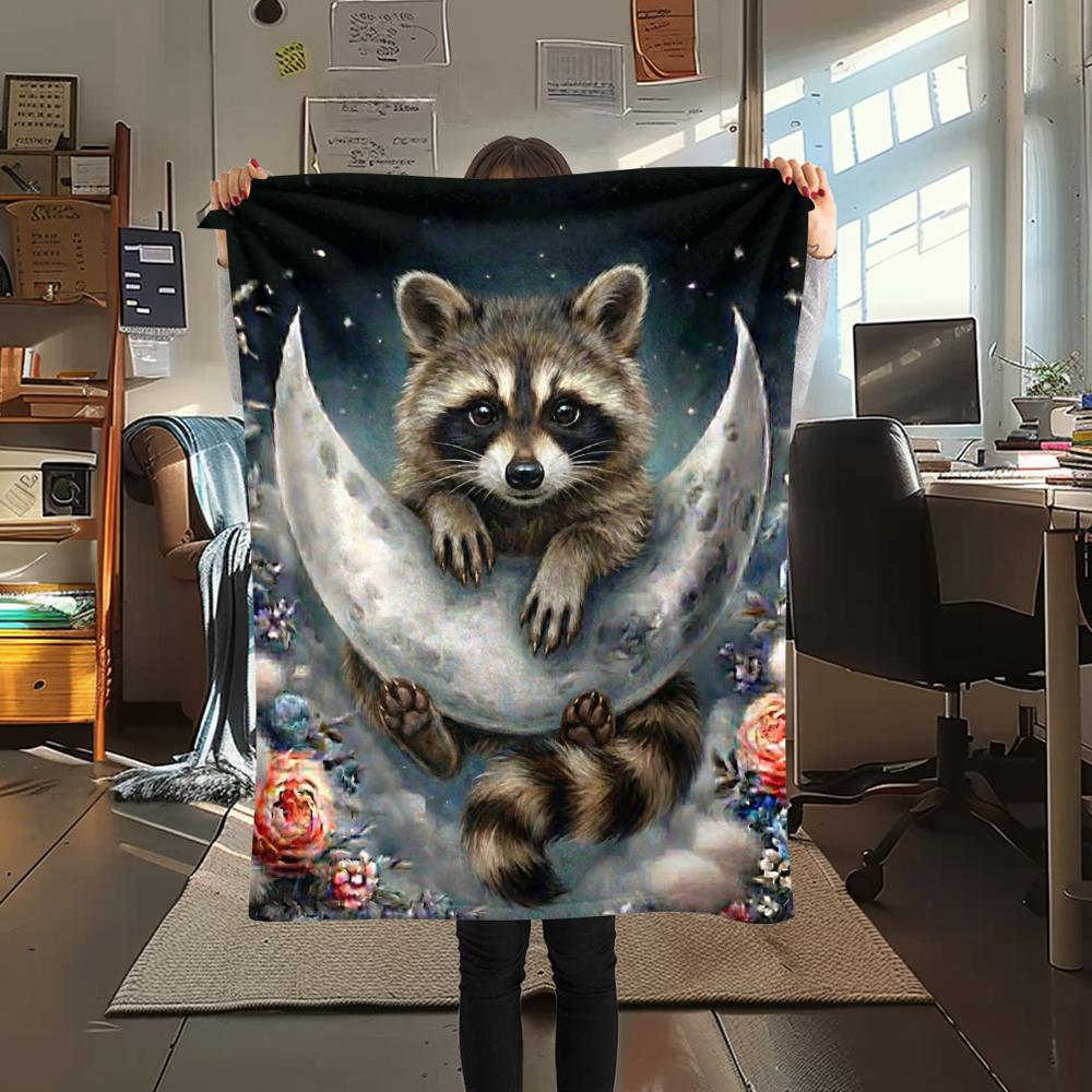 1Pc Cute Animal Print Flannel Blanket, High quality Comfortable for All Seasons, Home Decor, Warmth and Comfort, Perfect for Christmas Gifts 27