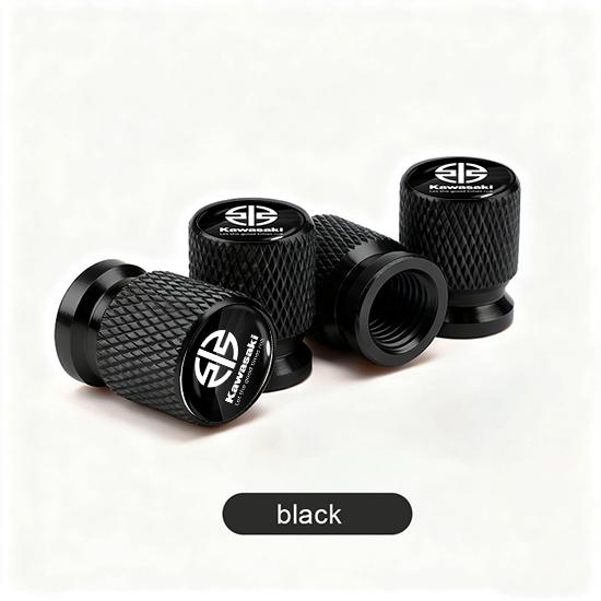 4Pcs CNC Aluminum Motorcycle Tire Valve Caps For Kawasaki Ninja 400 Z400 Z900 Z650 Z800 Universal Wheel Air Valve Stem Cover Dustproof Tyre Valve Cap
