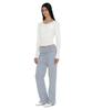 PARTIMENTO WOMEN Pwc V-Neck Pocket Pointed Wide Rib Knit_Ivory
