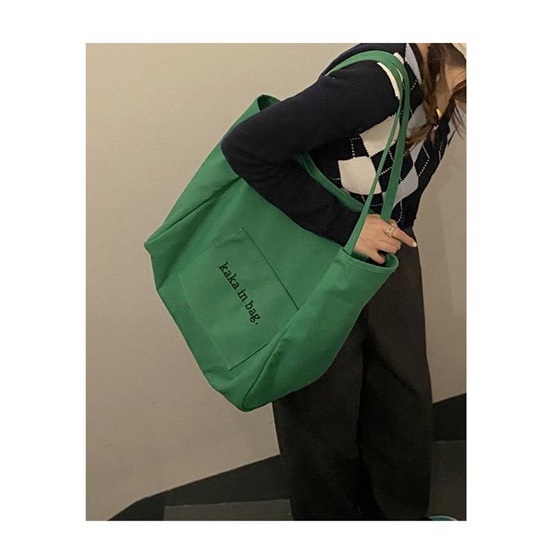 Casual Canvas Bag Female Summer Tide Fashion Tote Bag All-match Ins Large-capacity Bag Shopping Bag Bag