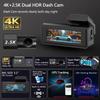 UHD 4K 2160P+2.5K ADAS Dash Cam Dual Lens ADAS WIFI GPS Mini Car DVR 2.5K Rear Camera Video Drive Recorder Dashcam Black Box