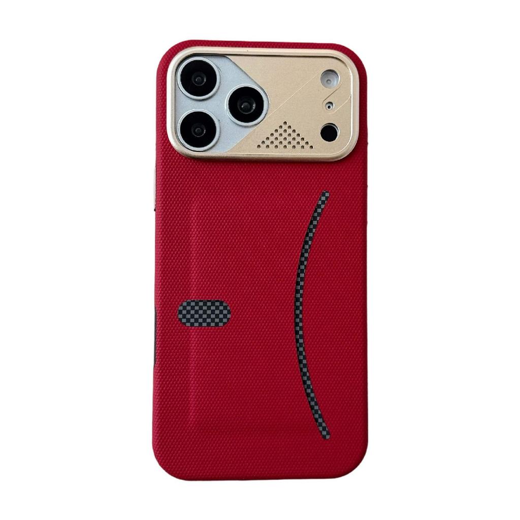 Plaid card case Ai button Apple 18 mobile phone case heat dissipation suitable for iPhone18Pro plug-in card protective case 17