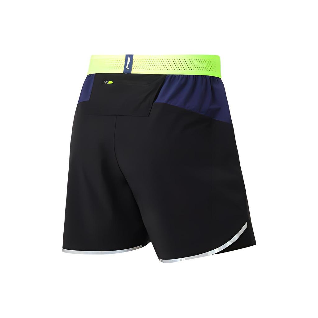Li Ning Running Series Logo Print Color Block Sports Shorts Men shorts Black AKSQ359-1
