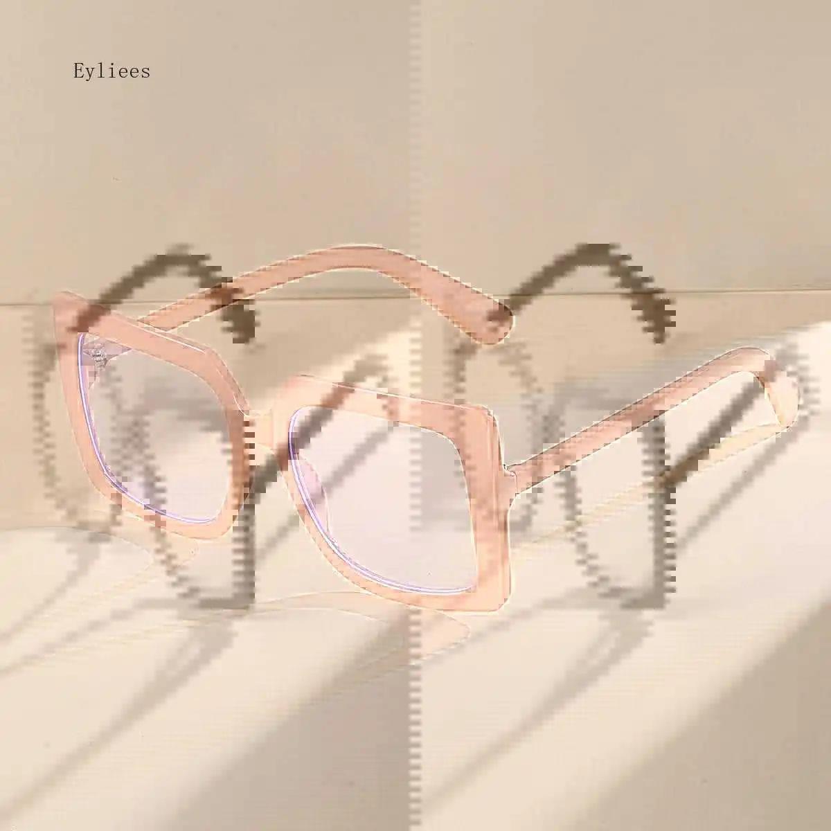 Новые овальные очки с полуободковой оправой, блокирующие синий свет, женские мужские, блокирующие синий свет, для чтения, для работы за компьютером, оптические очки, очки