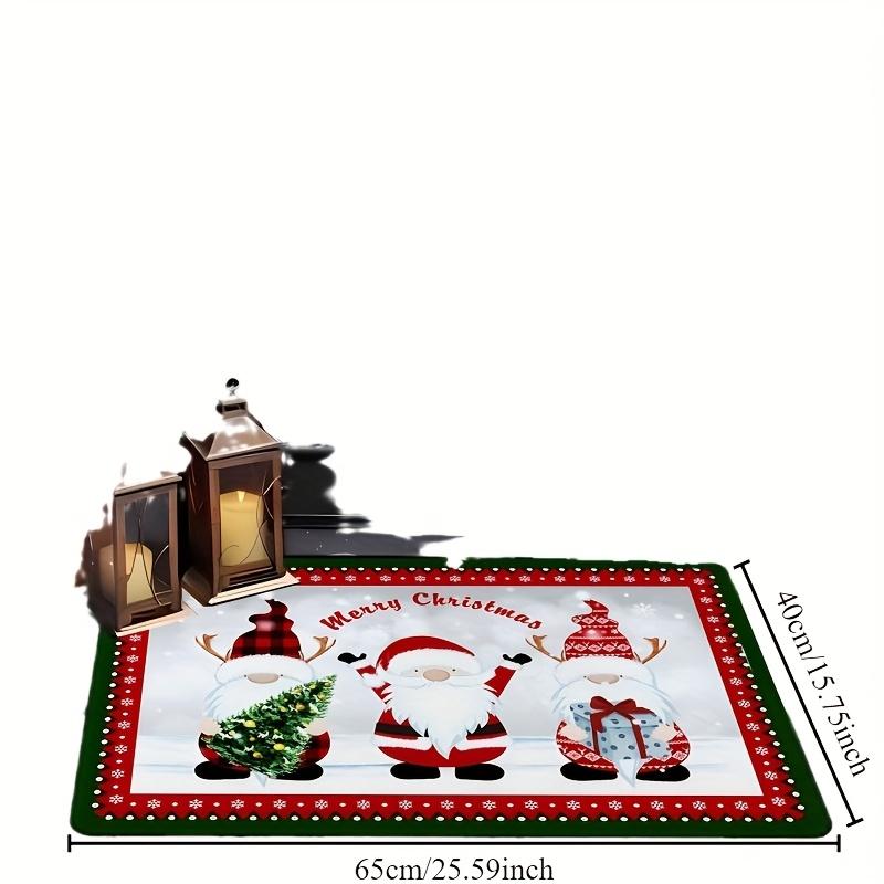 Christmas Gingerbread Man Mat, Entrance Door Mat, Dwarven Decoration Mat, Anti Slip and Wear-resistant
