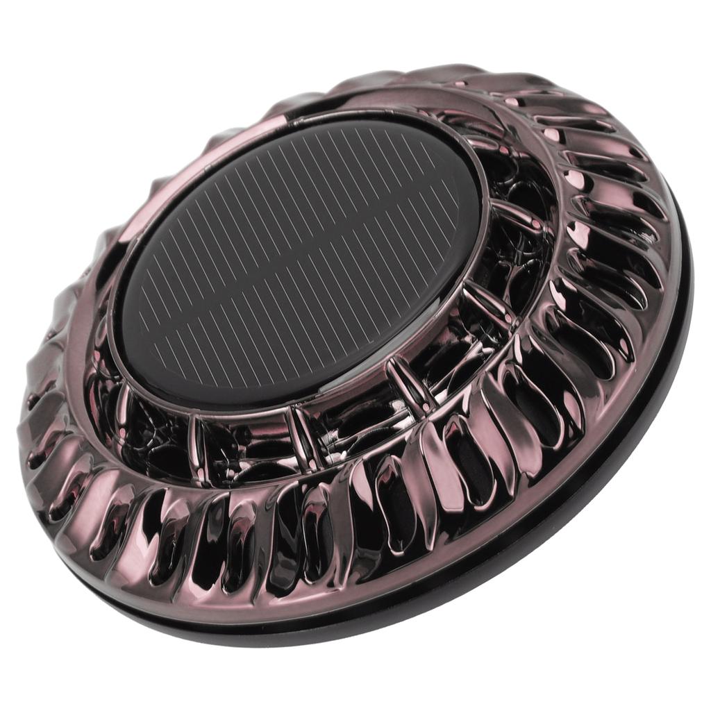 Solar Car Perfume Diffuser Automatic Rotating Decorative Car Aromatherapy Machine for Office Home Silver Black