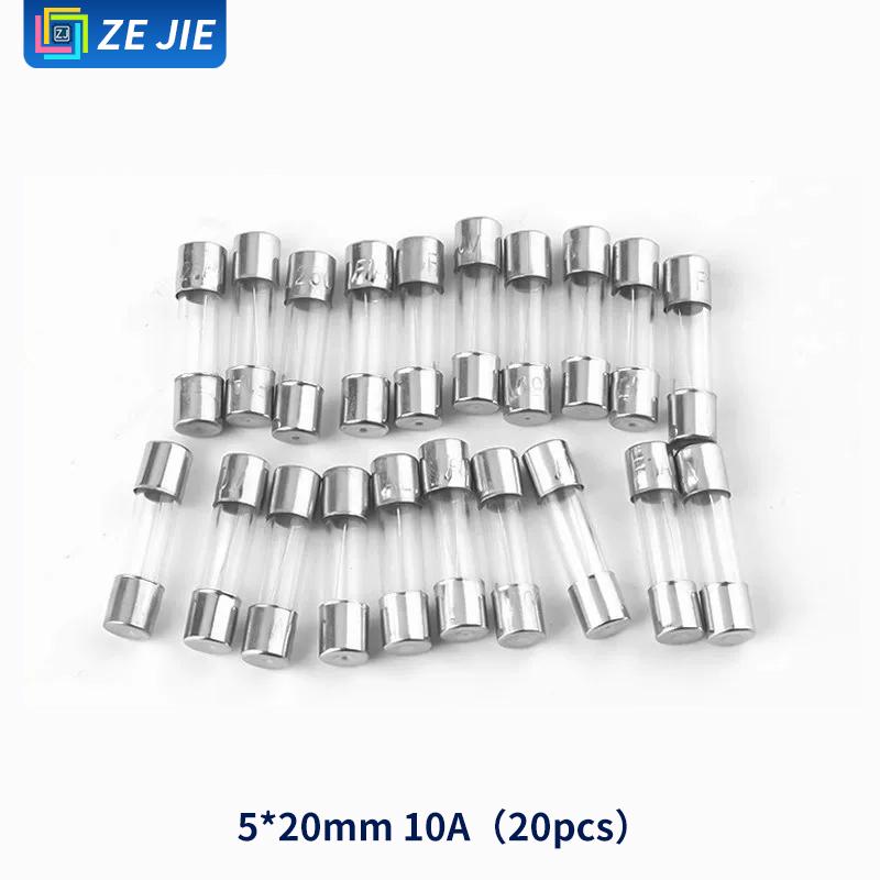 5×20mm Glass Tube Fuse 250V Current Ratings: 0.5A 1A 2A 3A 4A 5A 10A Fuses4