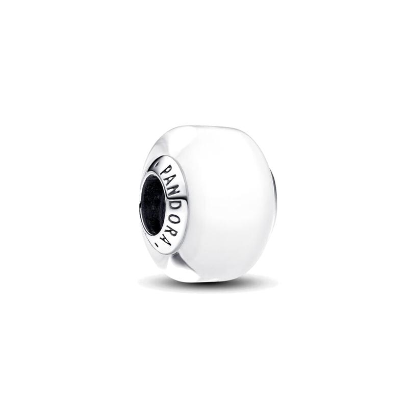 Pandora Letter Engraving Glass Pendant Women s White 793118C00 белый