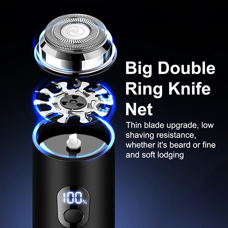 Pánský elektrický mini holicí strojek Dobíjecí Typ-C Nabíjení Do auta Přenosný LED digitální displej Holicí strojek pro mokré a suché holení Muži Ženy Domácí holicí strojek