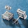 New Square Opal Stud Earrings Copper Plated Real Gold High Quality Kyocera Opal Opal Jewelry