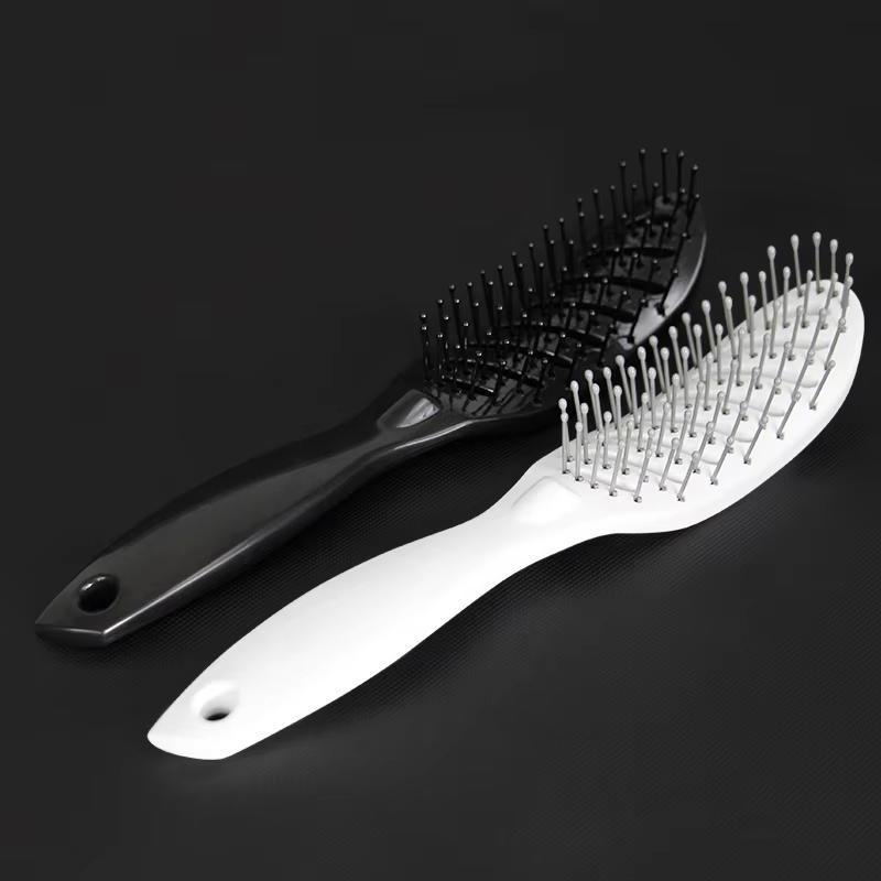 1 Stück Styling Lockenbürste Massagekamm Bürste Entwirrbürste Trocknungsbürste Antistatische Gebogene Ventbürsten Kopfhautmassagekamm Salon