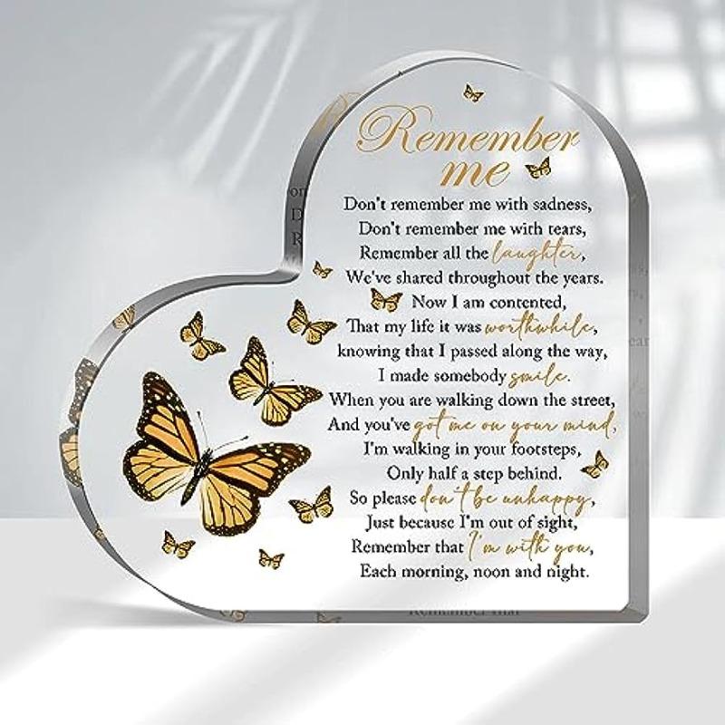 Acrylic Heart Memorial - Comforting Sympathy Gift for Loss of Loved One