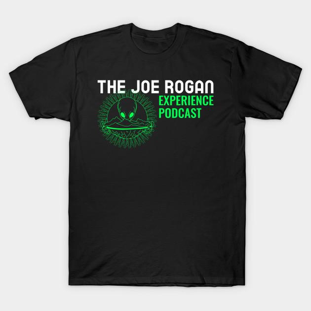 Men Black Print T-shirt The Joe Rogan Experience Alien Podcast No-Cut Transfer Paper Print Cotton Tshirt S чёрный