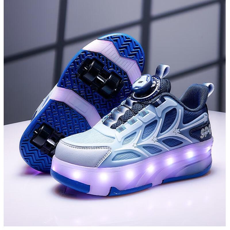 Junshi Kids Light-Up 4-Wheel Roller Skates