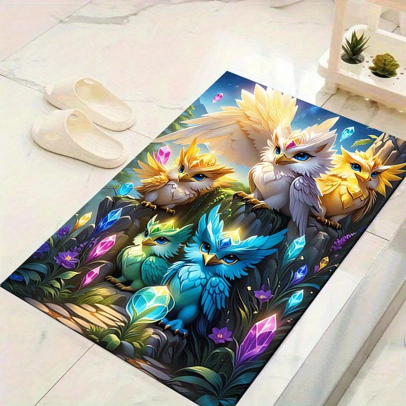 

1pc Jewel Griffin Print, Design Indoor Area Rug, Soft, Anti-Slip, and Durable Gaming Room Decor for Bedroom, Living Room, and Exercise Rugs, 60cm by 90cm