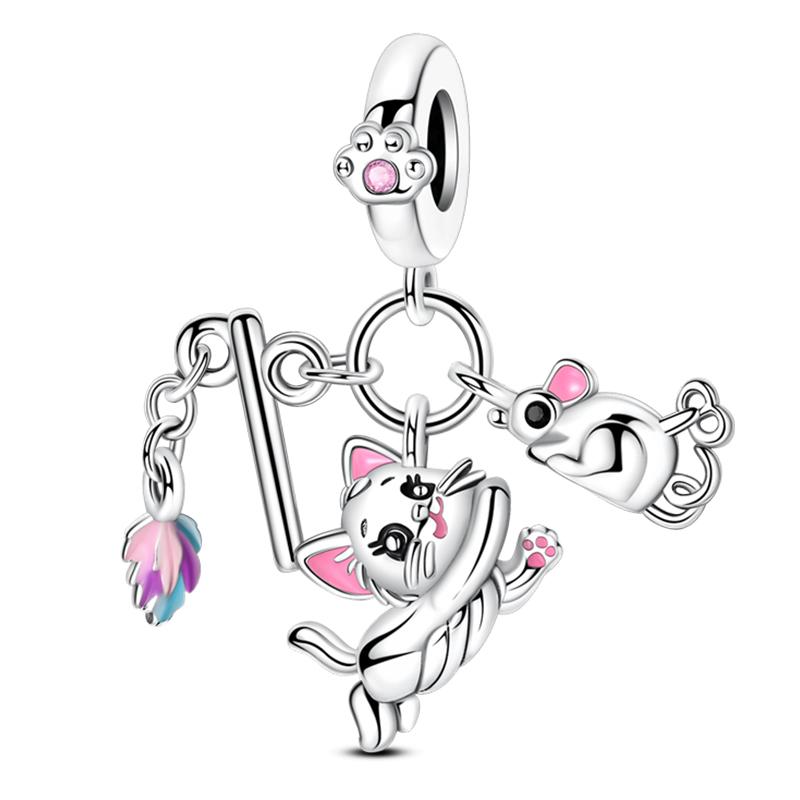 Original Design Copper Charms Beads Ballet Angel Family Perfume Dress Candy Fit 3Mm Bracelets Diy Birthday Jewelry