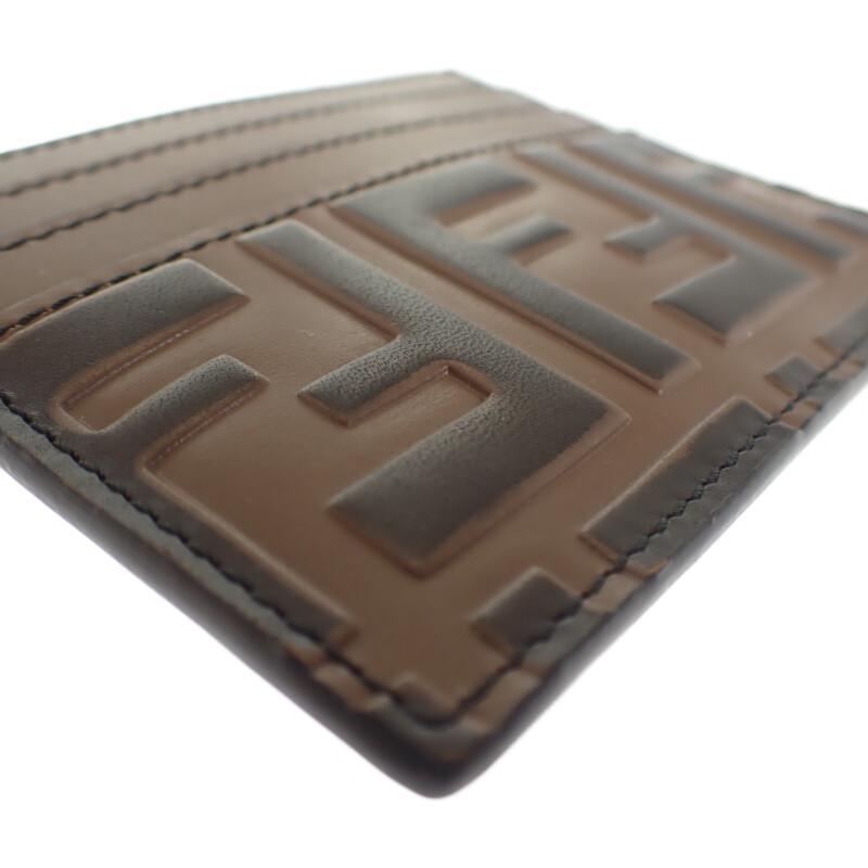 FENDI  7M0164 Card Case Brown leather Women