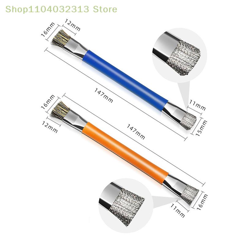 1/10Pcs Anti-Static ESD Double Headed Brush Hard Brushing Brush Anti-Static Safe Brush For Mobile Motherboard Repair Clean Tools