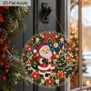 Christmas Acrylic Santa Town Pearl Painting Suncatcher, 9.72/7.76In, DIY Ornament, Xmas Home Tree Wall Decor & Craft Gift