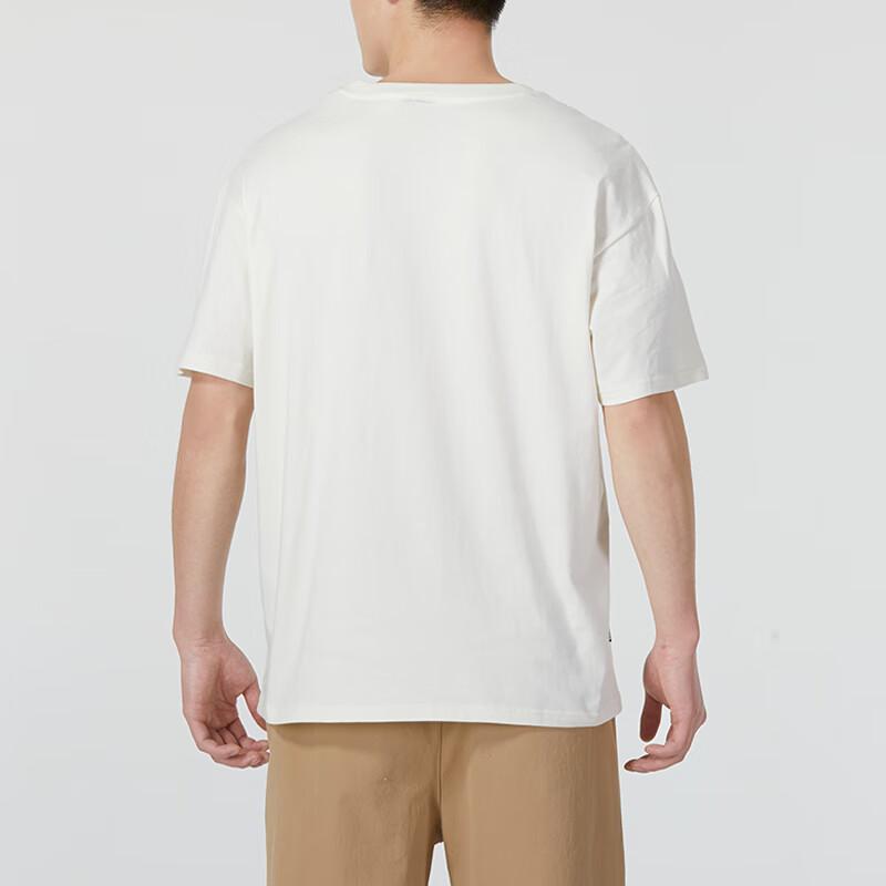 Puma American Retro Letter Print Training Fitness Short Sleeve Drop Shoulder T-Shirt Men Tops White 626870-55