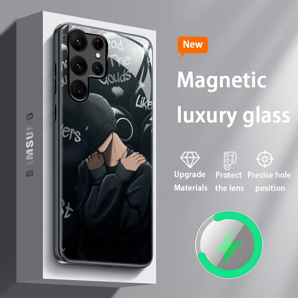 Star N-F Rapper Popular Phone Case For Samsung S25 S24 S23 S22 S21 S20 Plus Ultra Note20 Glass Magnetic Case