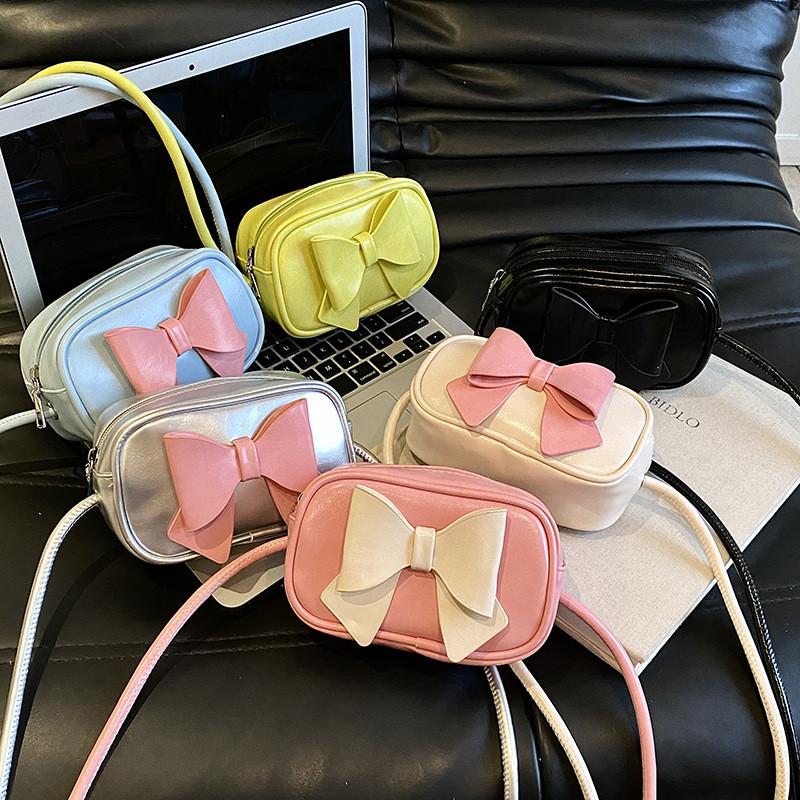 Stylish Mini Kids Crossbody Bag With Fashionable Bow Design For Boys And Girls