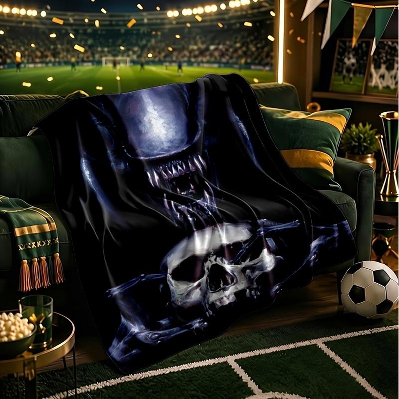 Alien Artwork Blanket Lightweight Flannel Bedding Blanket Perfect for Travel, Camping, Living Rooms, Offices, Sofas, Fan Christmas gift