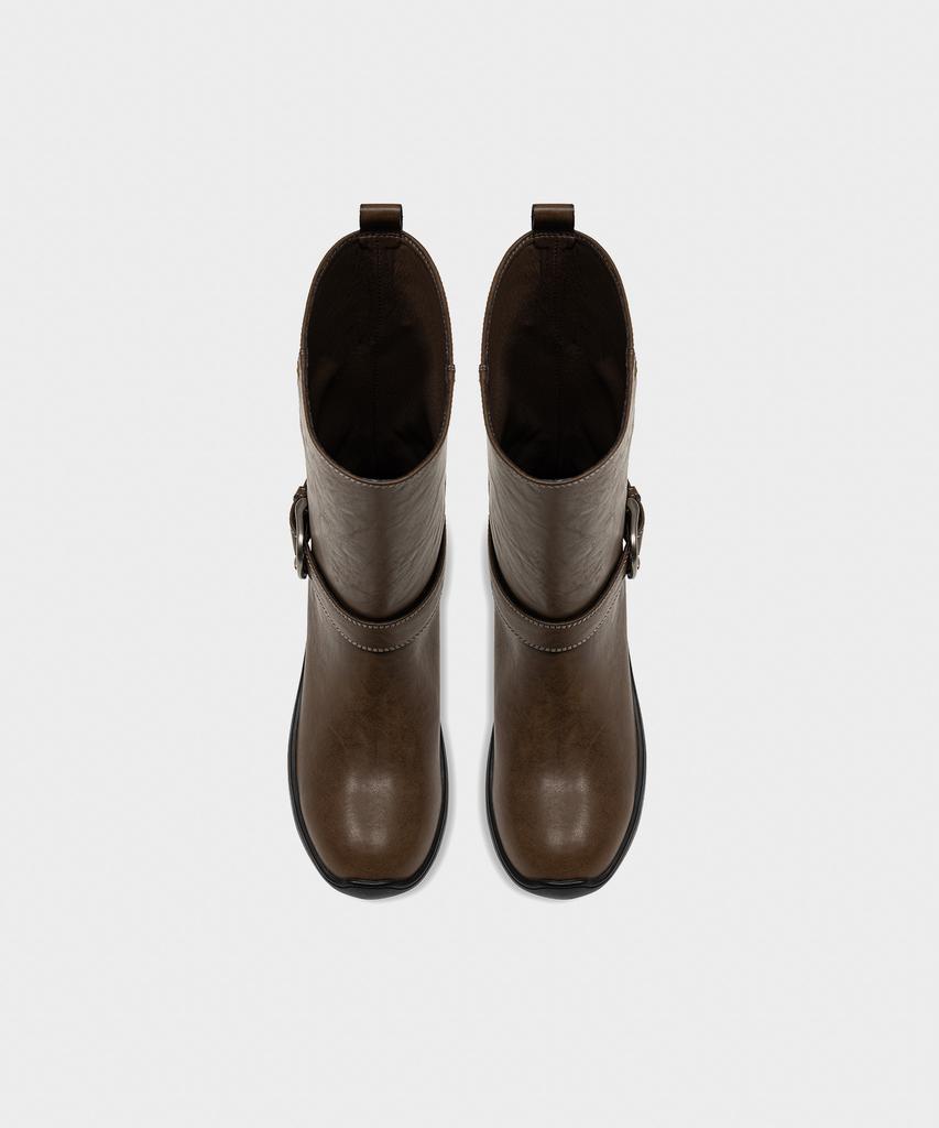 Khiho Beltage Mid Boots Brown