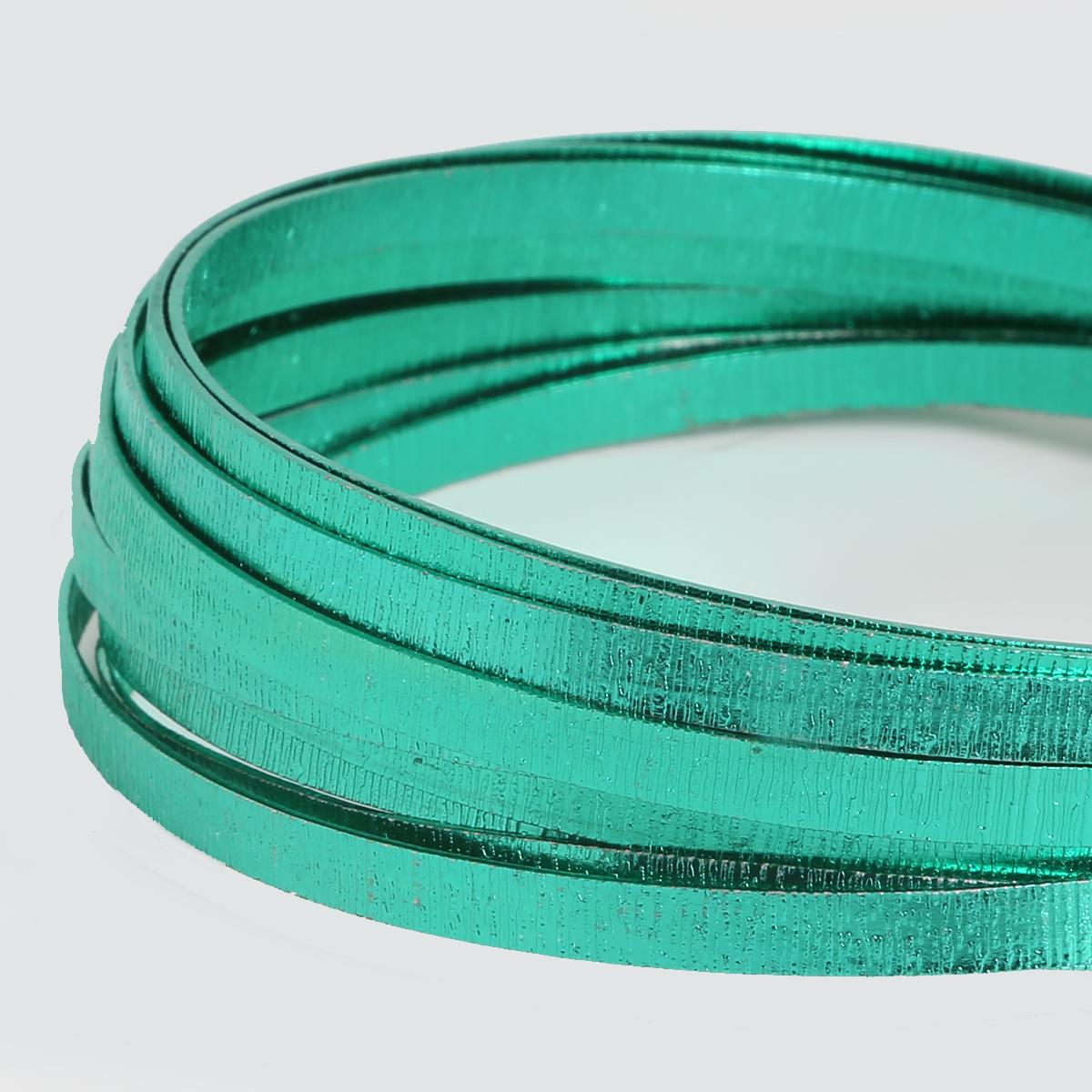 

5x1 мм, 3 метра/лот, плоская тисненая алюминиевая проволока, мягкая металлическая проволока для флористики для самостоятельного изготовления ювелирных изделий зелёный/глубокий