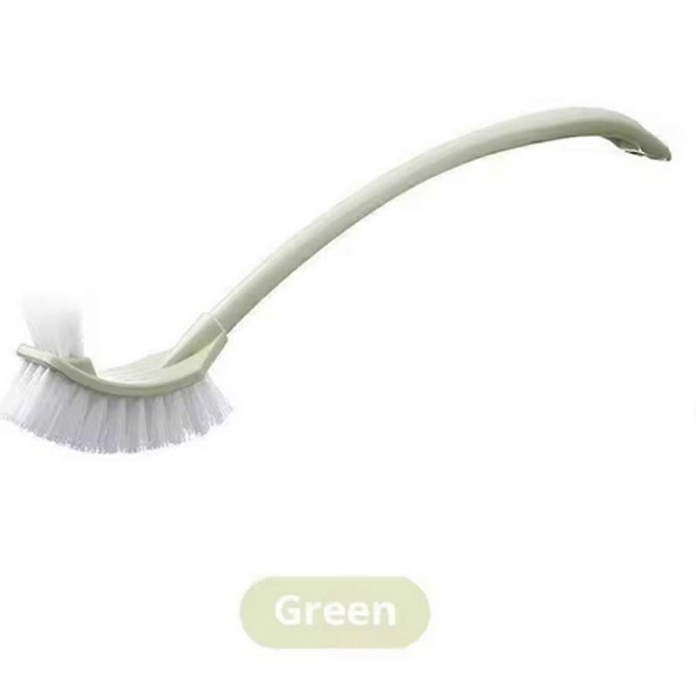 Multi-Purpose Dual-Head Toilet Brush with Soft Hair & Curved Bristles for Bathroom Cleaning. Long Handle for Convenience