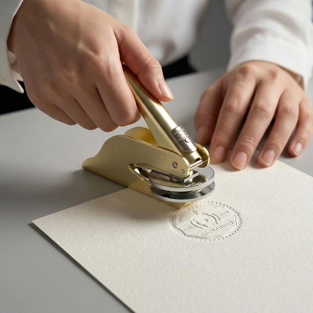 Portable Embossing Pliers Custom Embosser Manual Seal for DIY Craft