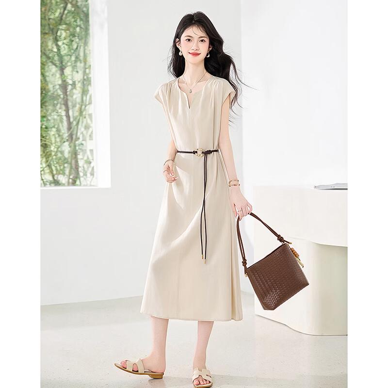 Fleeting Years Elegant V-Neck Midi Dress