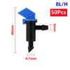 Garden Irrigation Drip Emitter 4L 8L 16L Flag-shaped Adjustable Dripper 1/4" Barb Steady Flow Micro-Sprinkler Nozzle 50/100Pcs