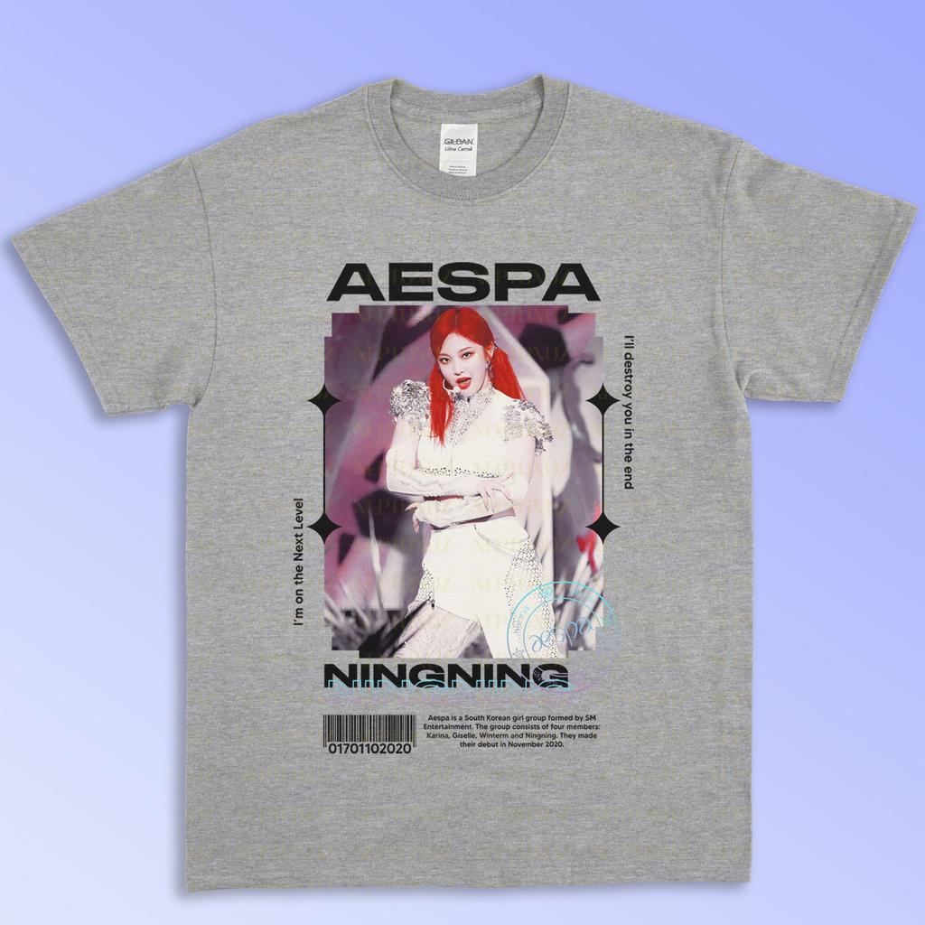 Ningning Shirt, AESPA Kpop Tee, Retro Girlband Graphic Style