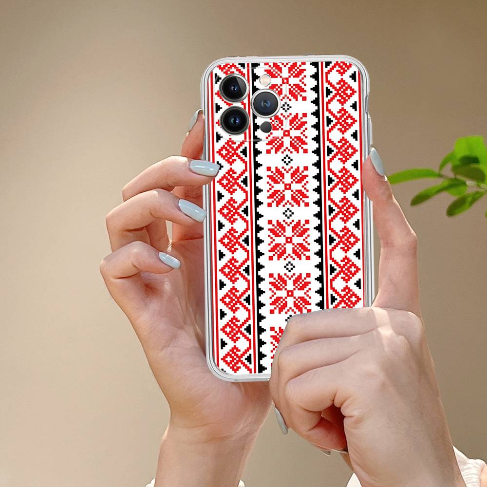 

G-Ukraine Ornament Pattern For IPhone 17 16 16e 15 14 13 12 11 Pro Max Mini Plus Phone Case iPhone 13