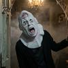 Scary Halloween Costume Accessory Upside Down Demon Latex Full Face Mask, Alien Cosplay Durable Mask Headgear, Creepy Prop for Party Escape Room Stage