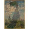 Monet Oil Painting Retro Kraft Paper Poster for Restaurant, Bar, Cafe Wall Decor
